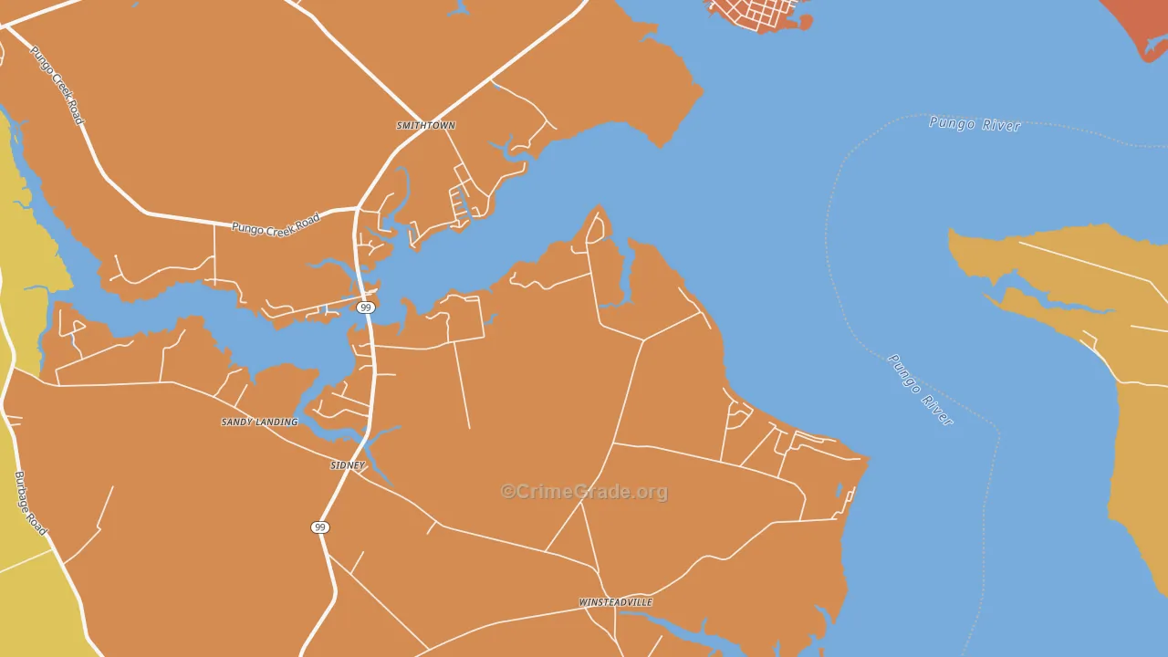 Winsteadville, NC Map of Murder Rates