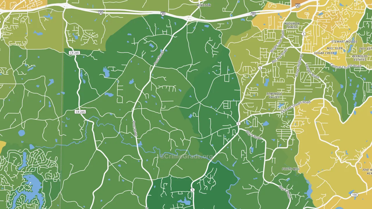 Winston, GA Map of Murder Rates
