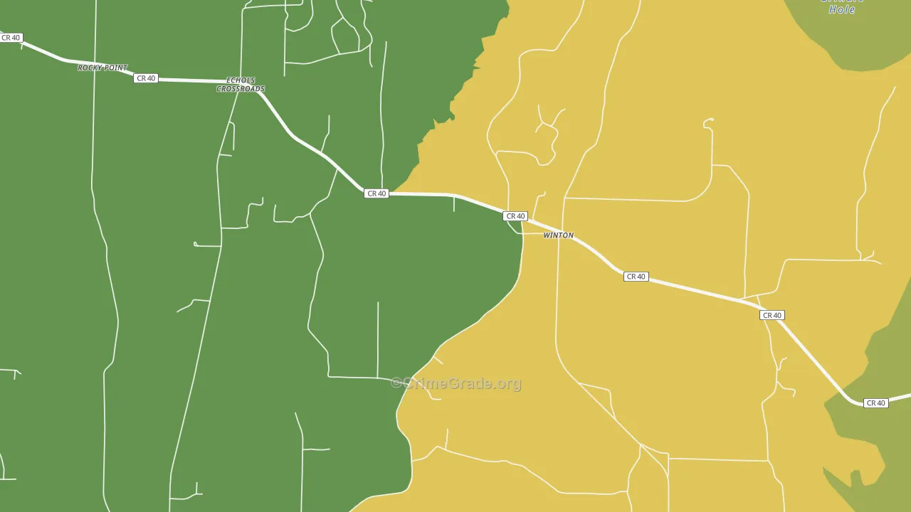 Winton, AL Map of Murder Rates