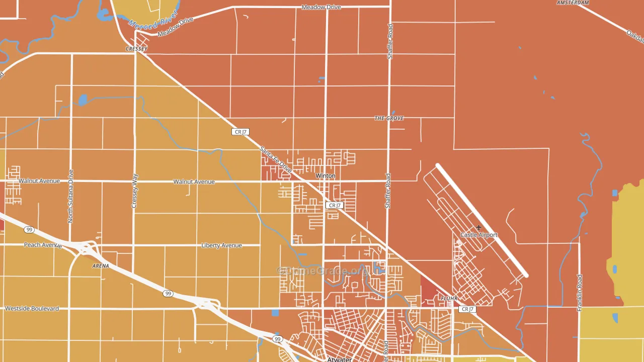 Winton, CA Map of Murder Rates