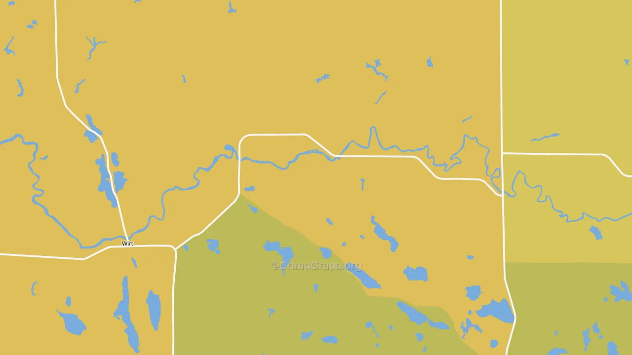 Wirt, MN Map of Murder Rates