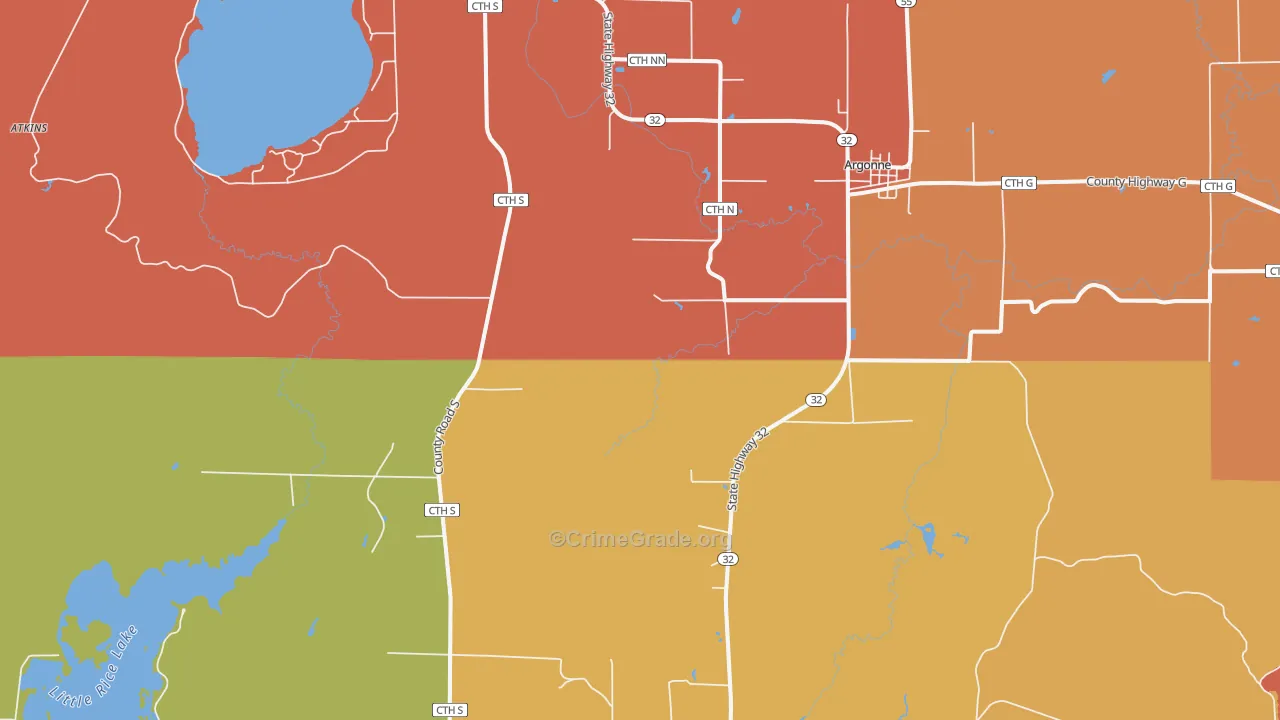 Wisconsin Junction, WI Map of Murder Rates