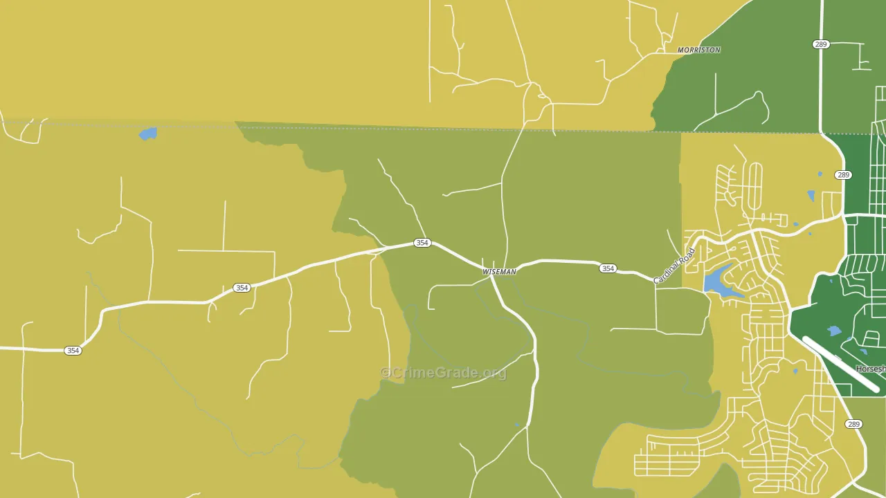 Wiseman, AR Map of Murder Rates