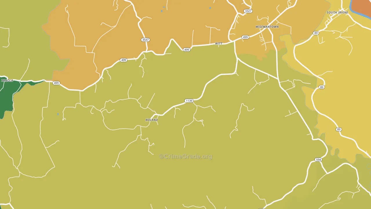 Wisemantown, KY Map of Murder Rates