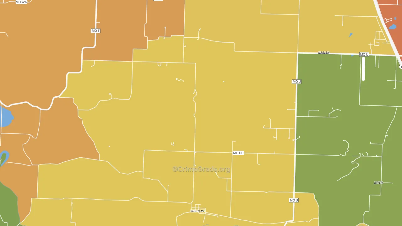 Wishart, MO Map of Murder Rates