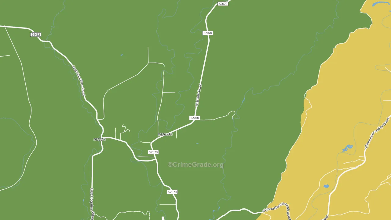 Wishkah, WA Map of Murder Rates