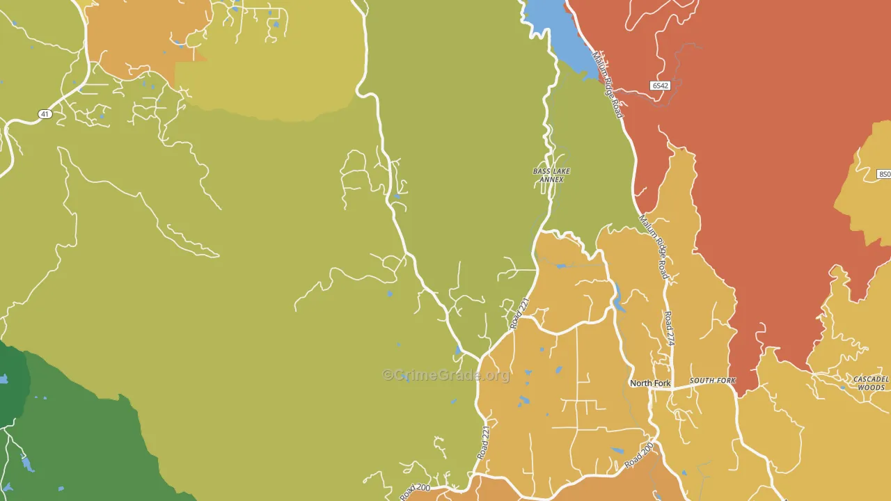 Wishon, CA Map of Murder Rates