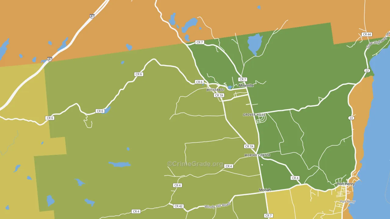 Witherbee, NY Map of Murder Rates