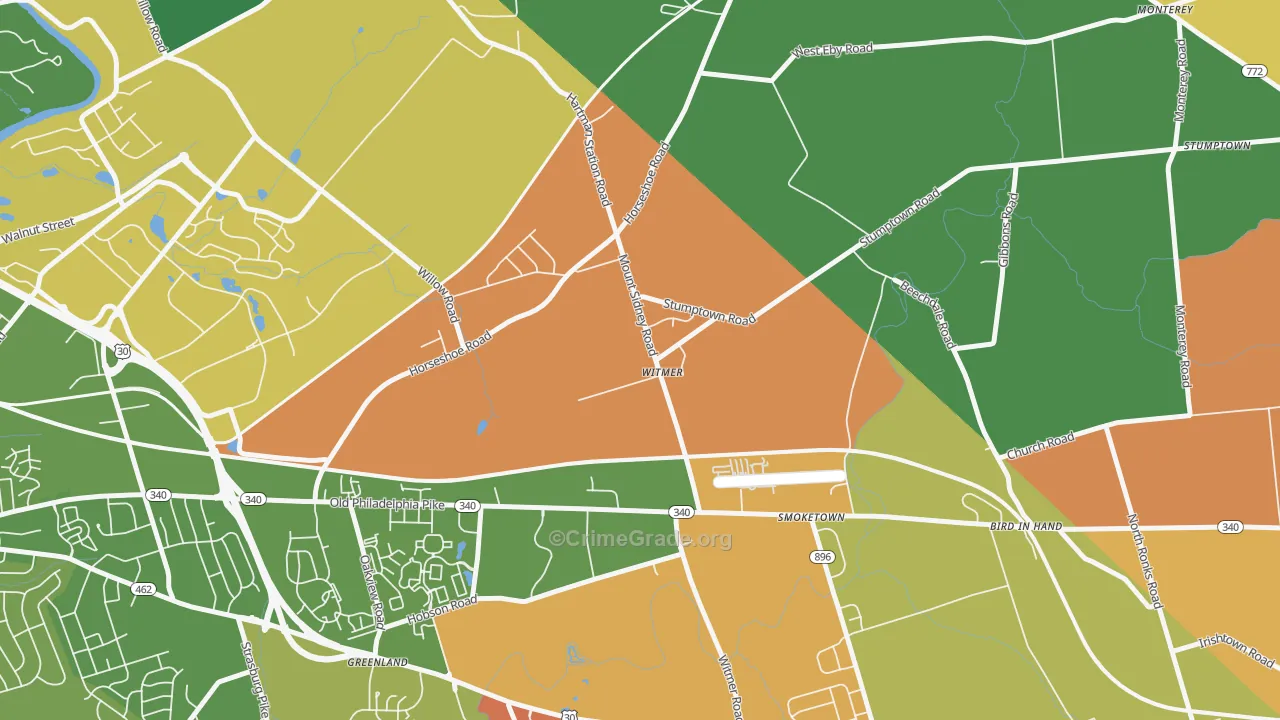 Witmer, PA Map of Murder Rates