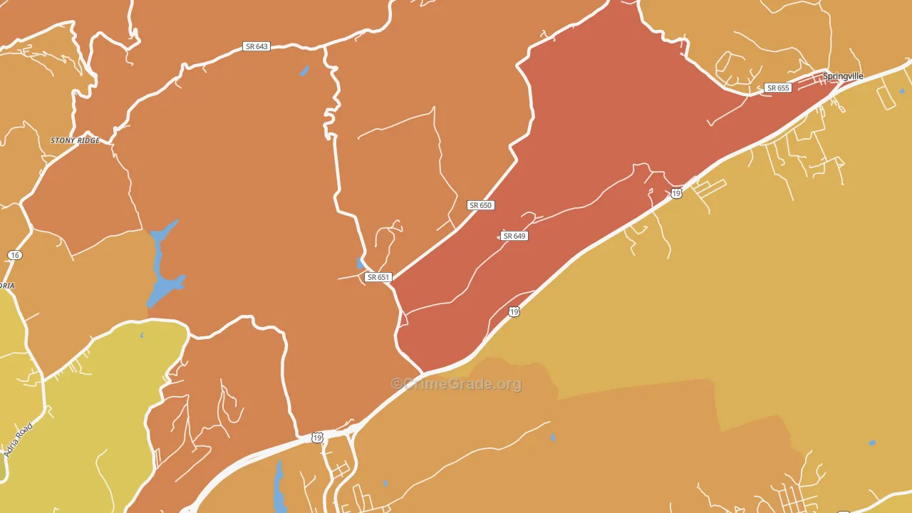 Wittens Mills, VA Map of Murder Rates