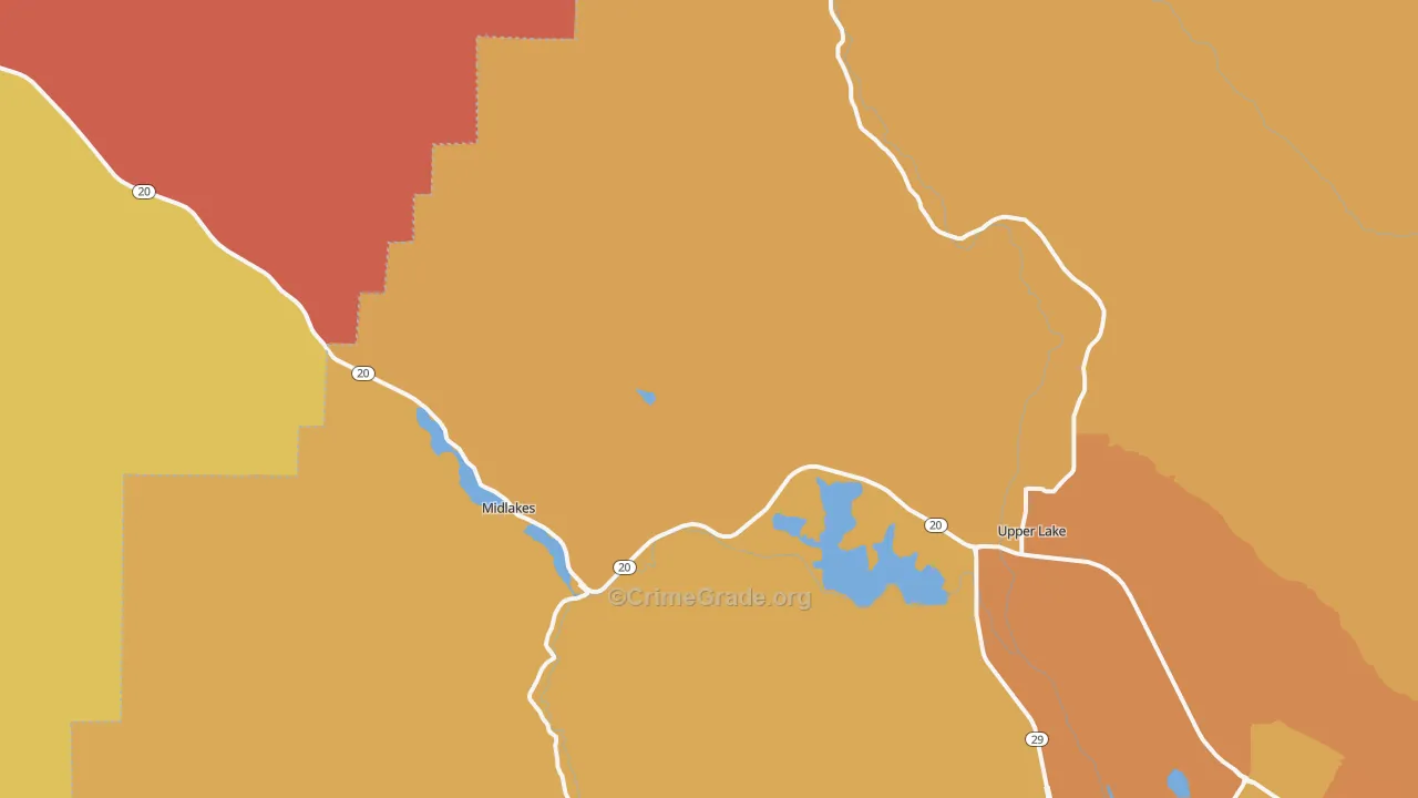 Witter Springs, CA Map of Murder Rates
