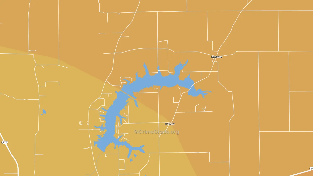 Woburn, IL Map of Murder Rates