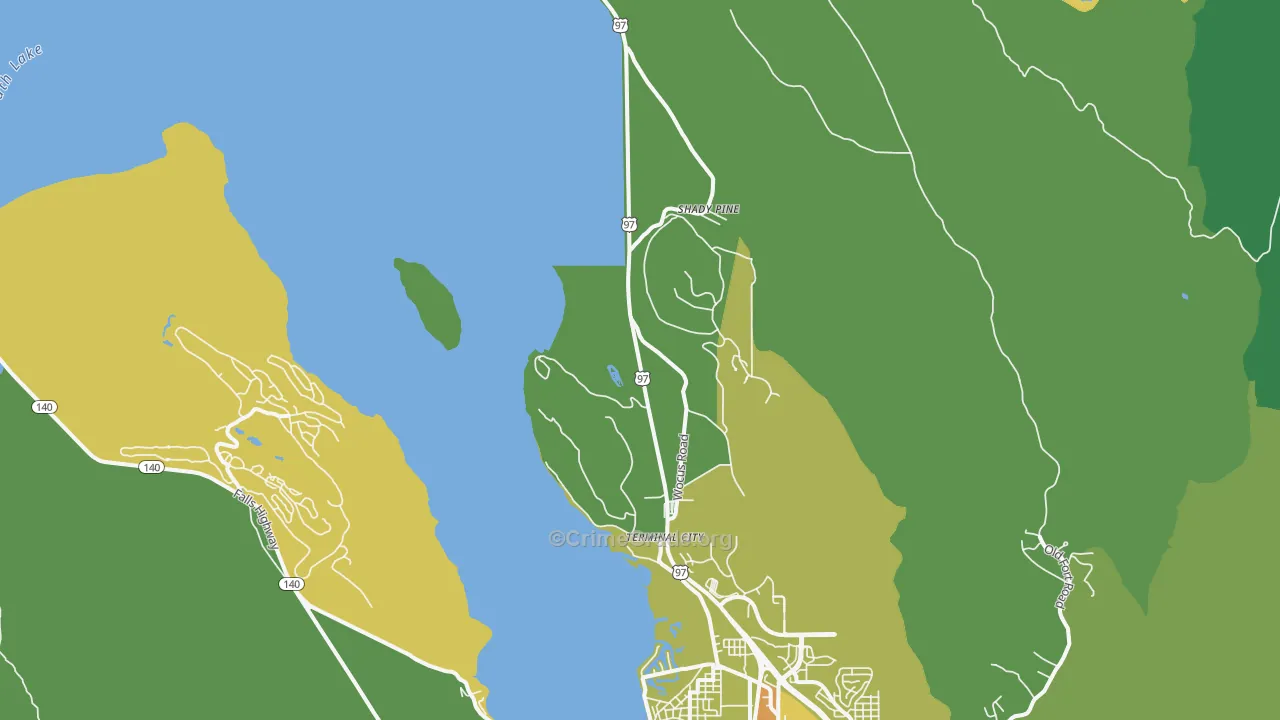 Wocus, OR Map of Murder Rates