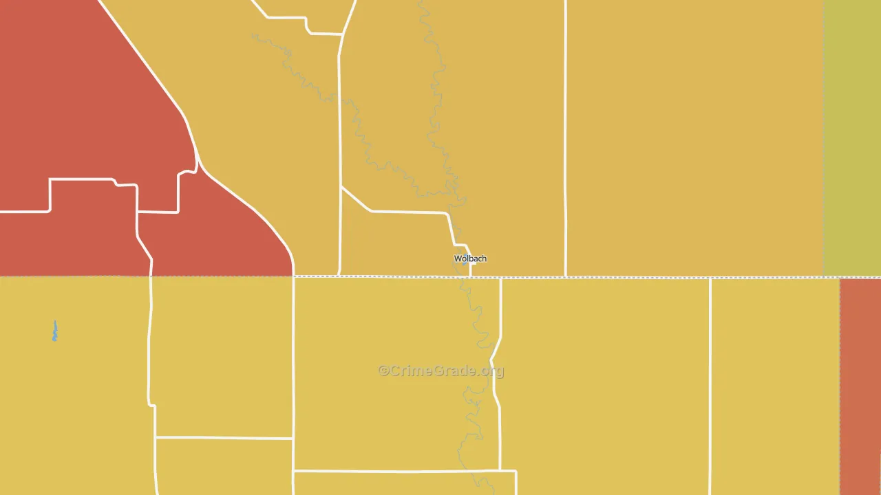 Wolbach, NE Map of Murder Rates