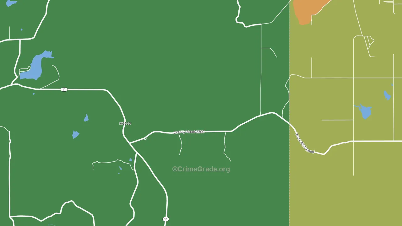 Wolco, OK Map of Murder Rates