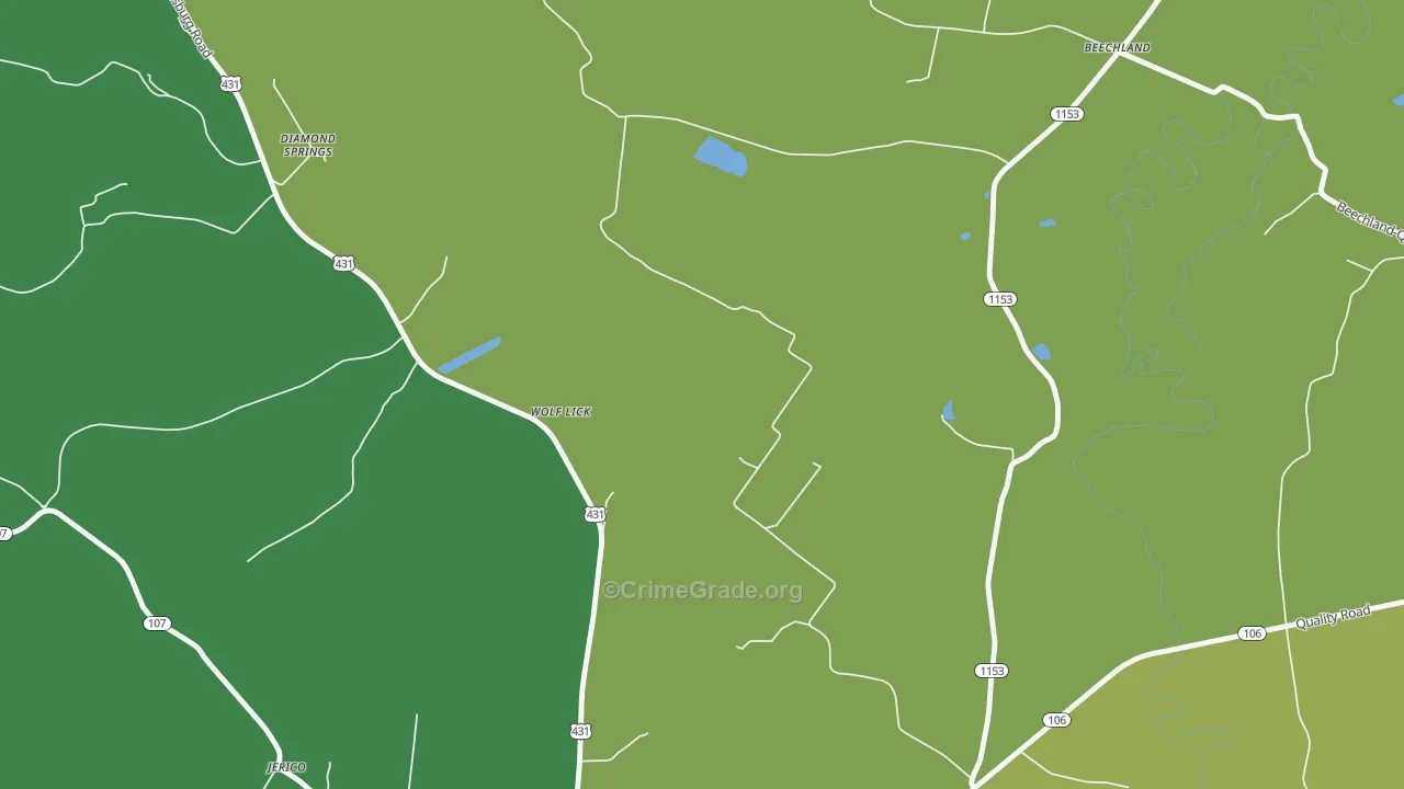 Wolf Lick, KY Map of Murder Rates
