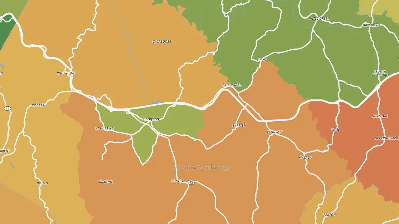 Wolfe County, KY Map of Murder Rates