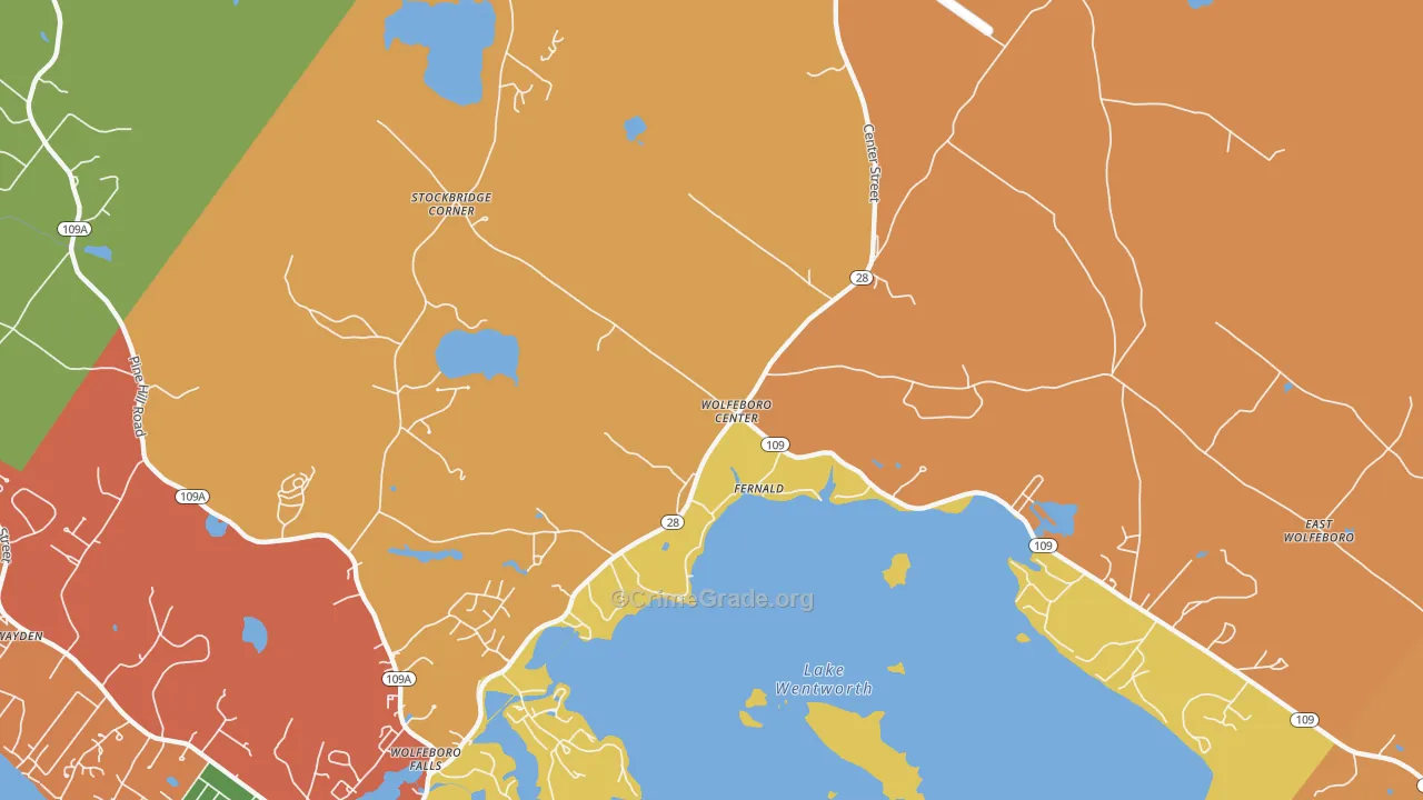 Wolfeboro Center, NH Map of Murder Rates
