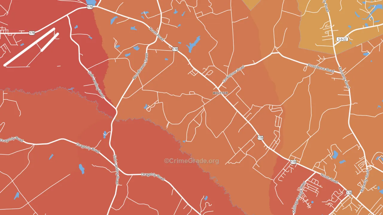 Wolfton, SC Map of Murder Rates