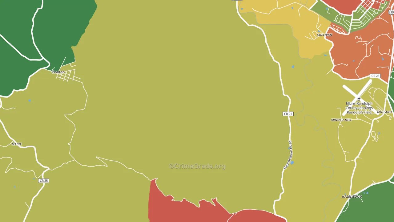 Womelsdorf, WV Map of Murder Rates