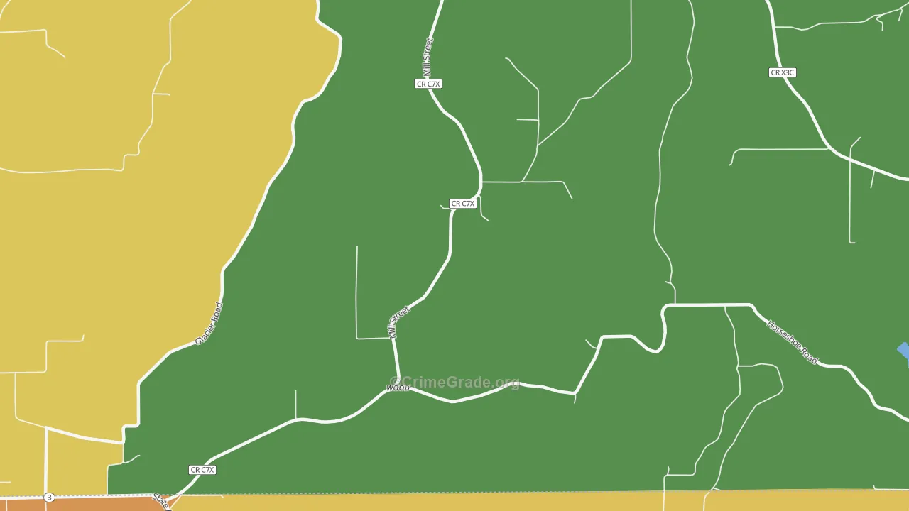 Wood, IA Map of Murder Rates