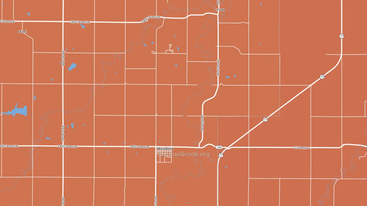 Woodbine, KS Map of Murder Rates