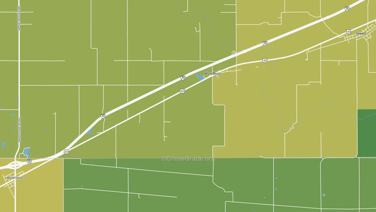 Woodbury, IL Map of Murder Rates
