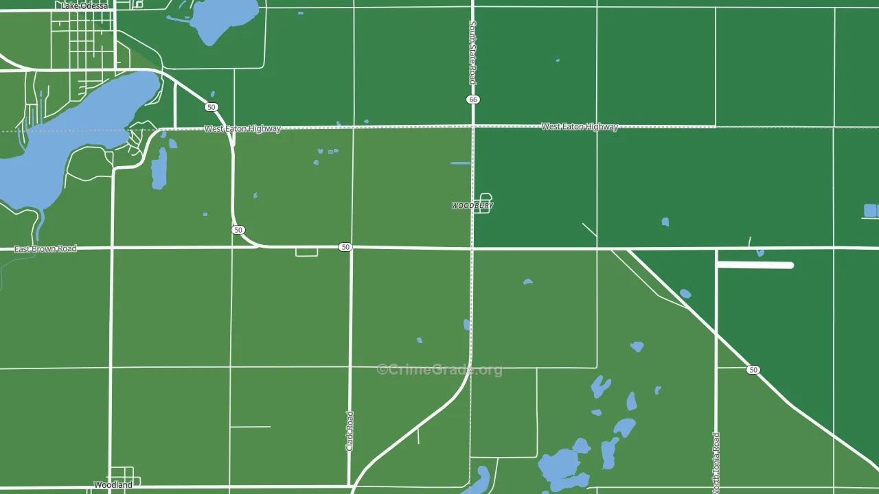 Woodbury, MI Map of Murder Rates