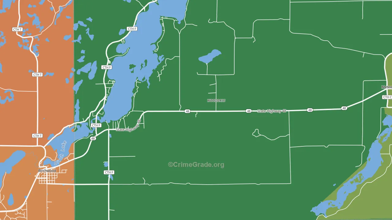 Wooddale, WI Map of Murder Rates