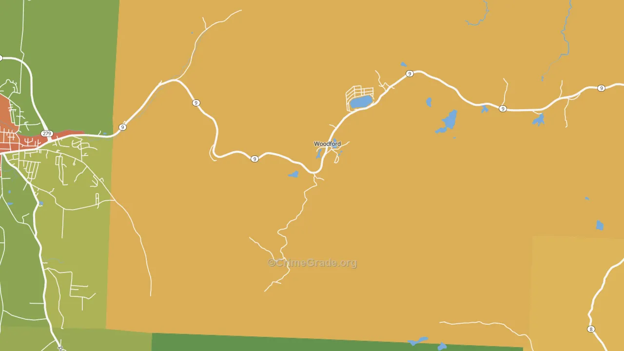 Woodford, VT Map of Murder Rates