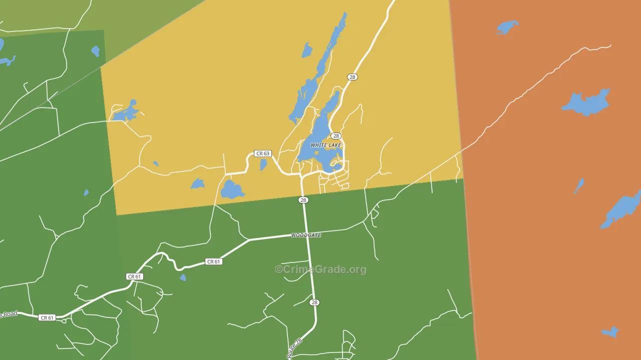 Woodgate, NY Map of Murder Rates