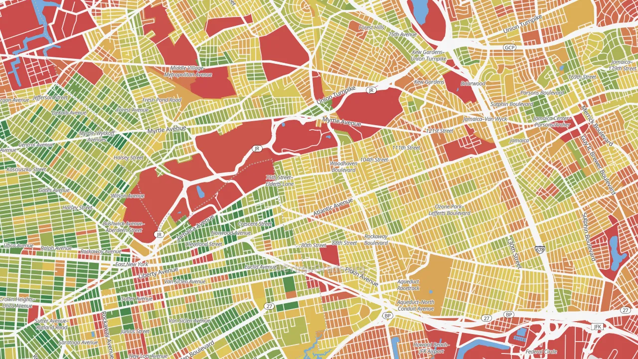 Woodhaven, Queens, NY Map of Murder Rates