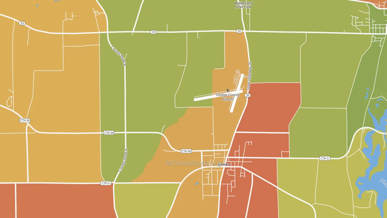 Woodland, WI Map of Murder Rates