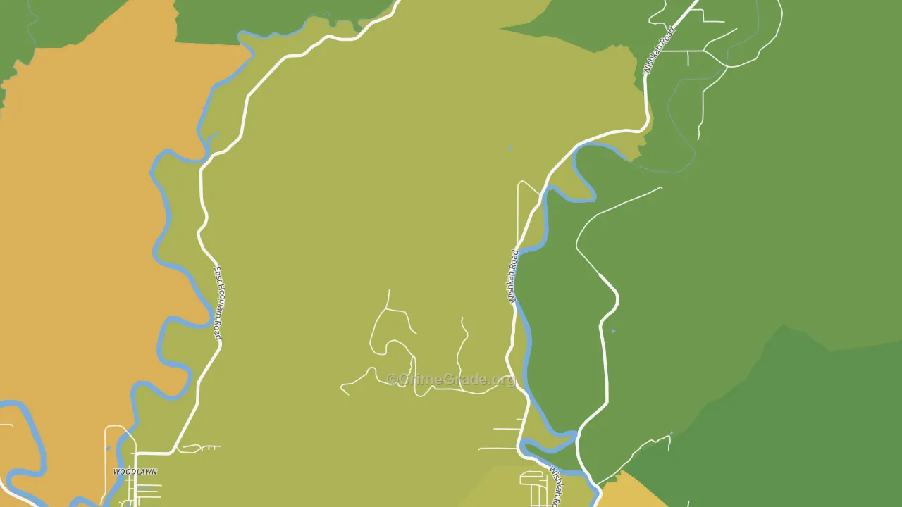 Woodlawn, WA Map of Murder Rates