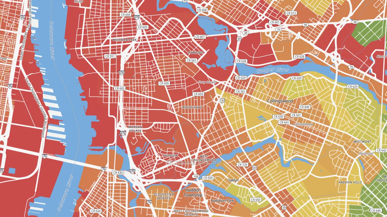 Woodlynne, NJ Map of Murder Rates