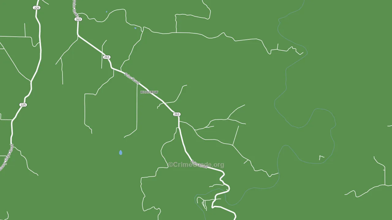 Woodrow, AR Map of Murder Rates