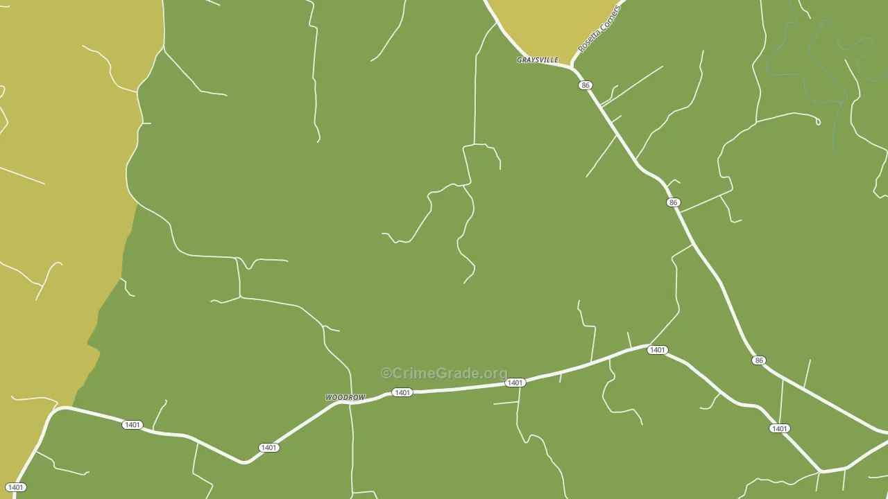 Woodrow, KY Map of Murder Rates