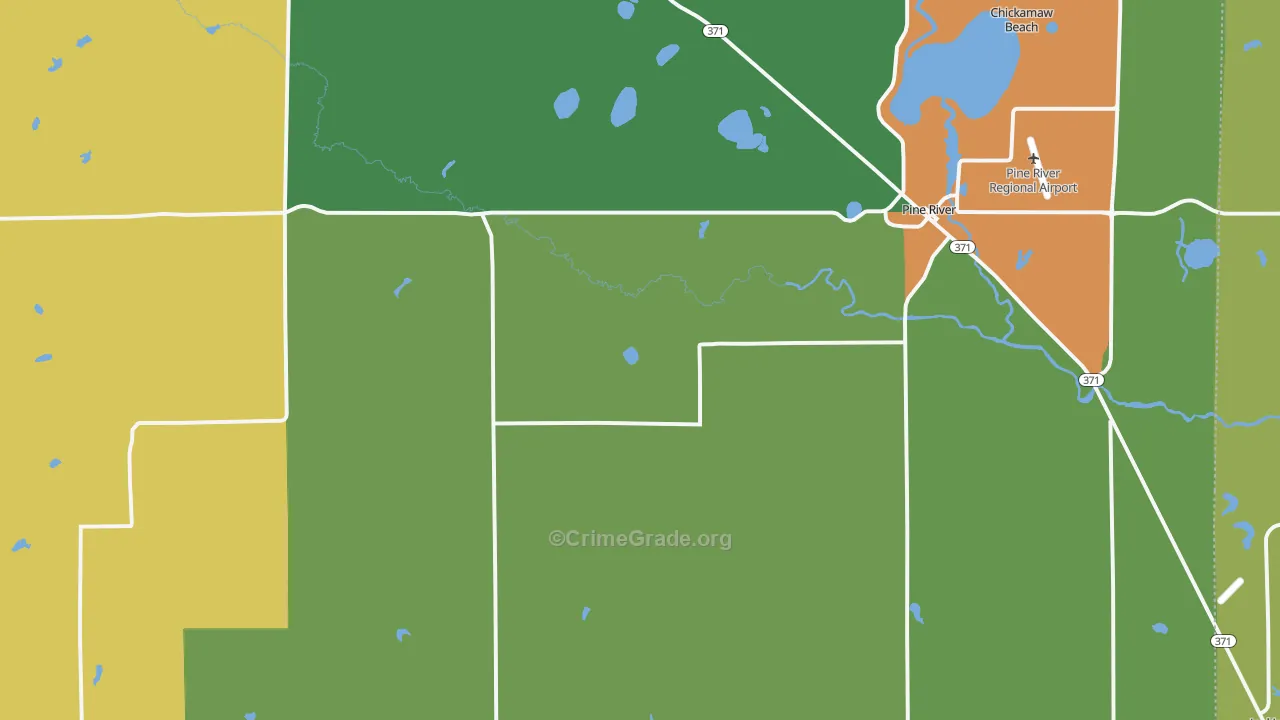 Woodrow, MN Map of Murder Rates
