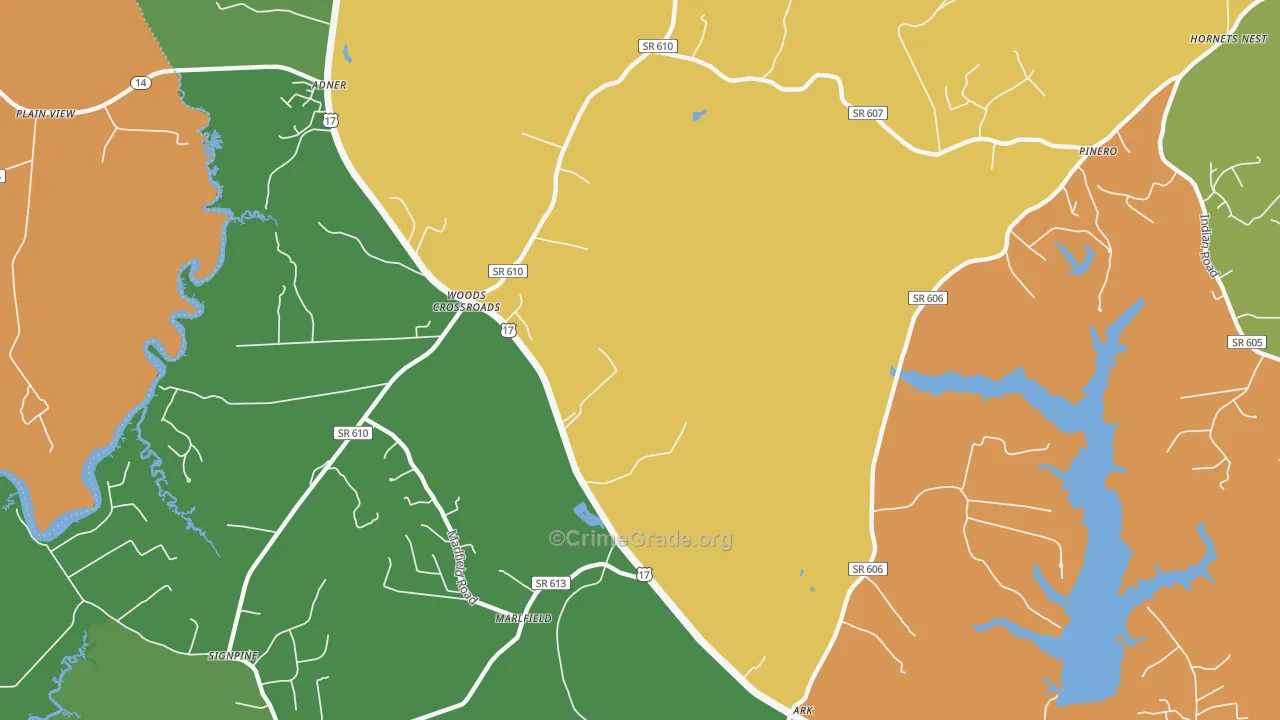 Woods Cross Roads, VA Map of Murder Rates