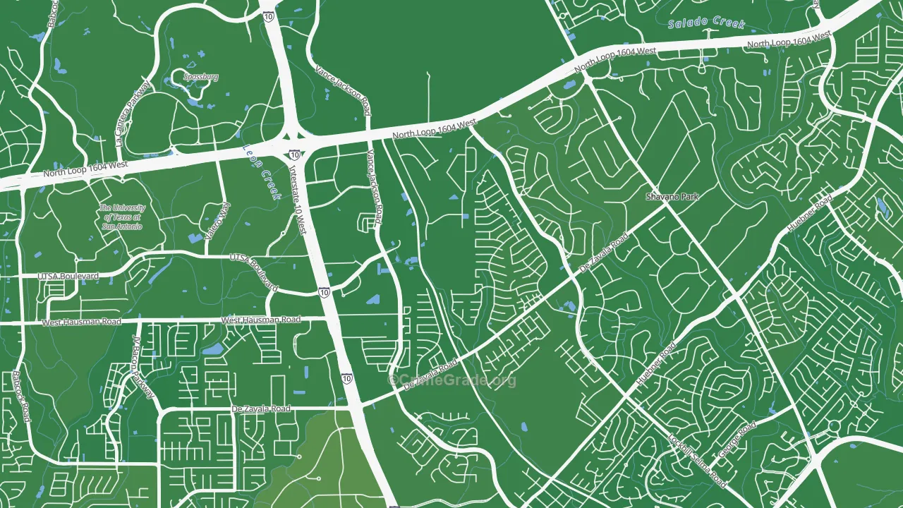 Woods of Shavano, San Antonio, TX Map of Murder Rates