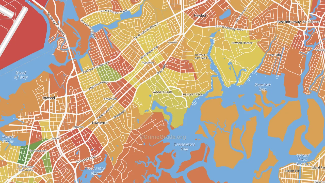 Woodsburgh, NY Map of Murder Rates