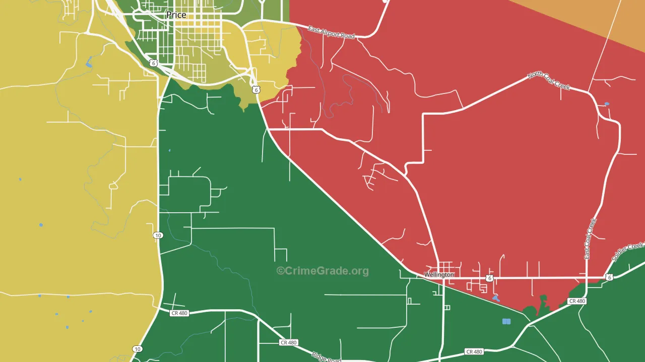 Woodside, UT Map of Murder Rates