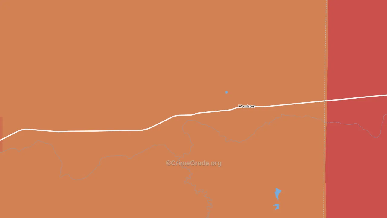Woodston, KS Map of Murder Rates