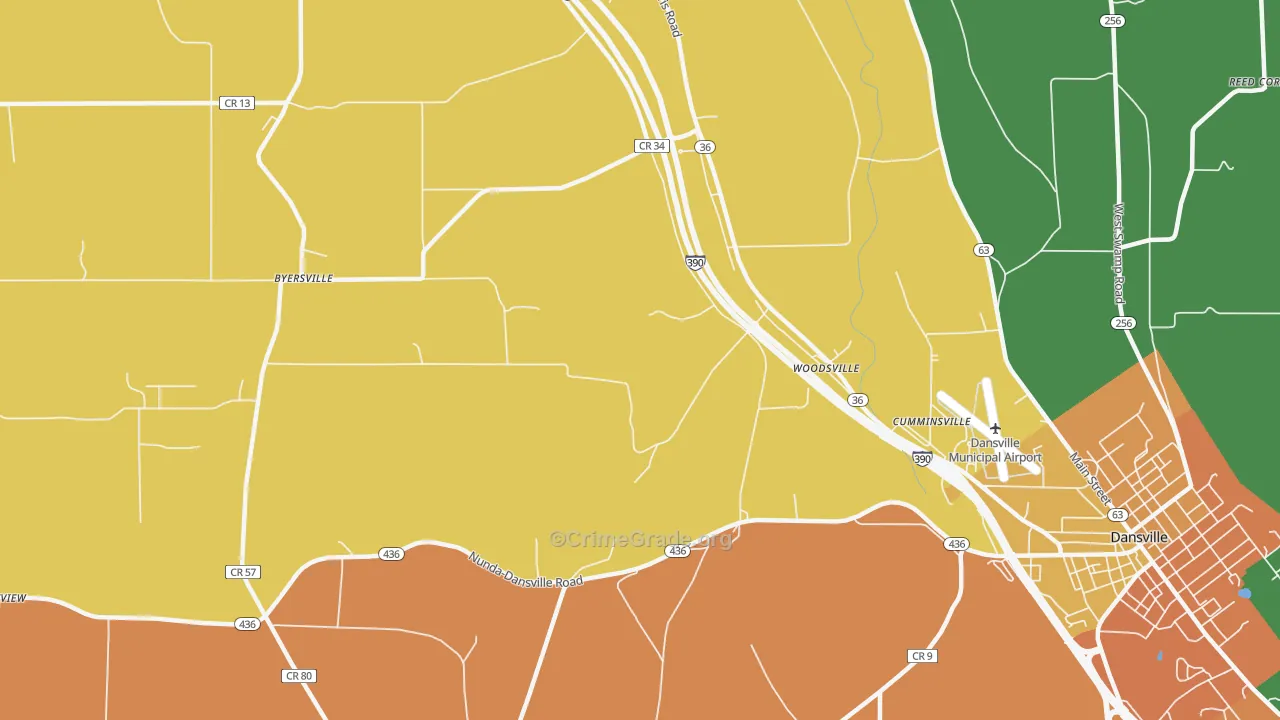 Woodsville, NY Map of Murder Rates