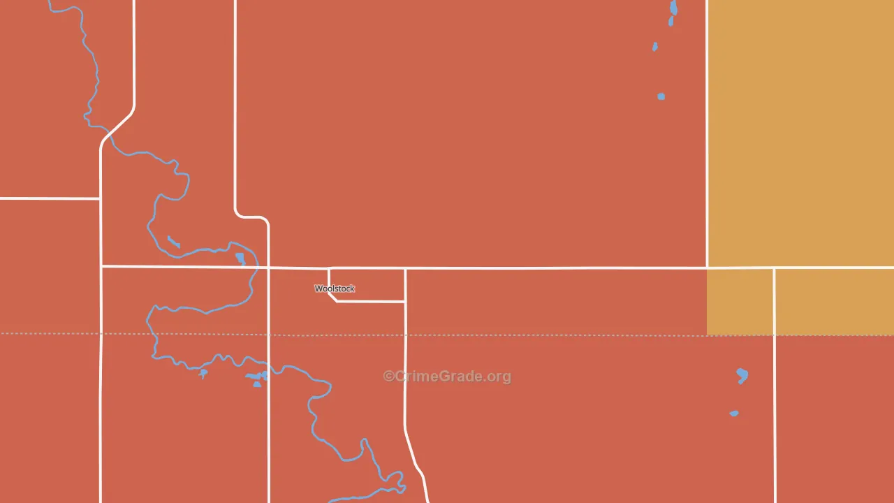 Woolstock, IA Map of Murder Rates