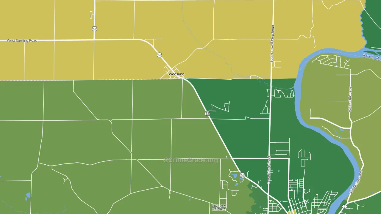 Woosung, IL Map of Murder Rates