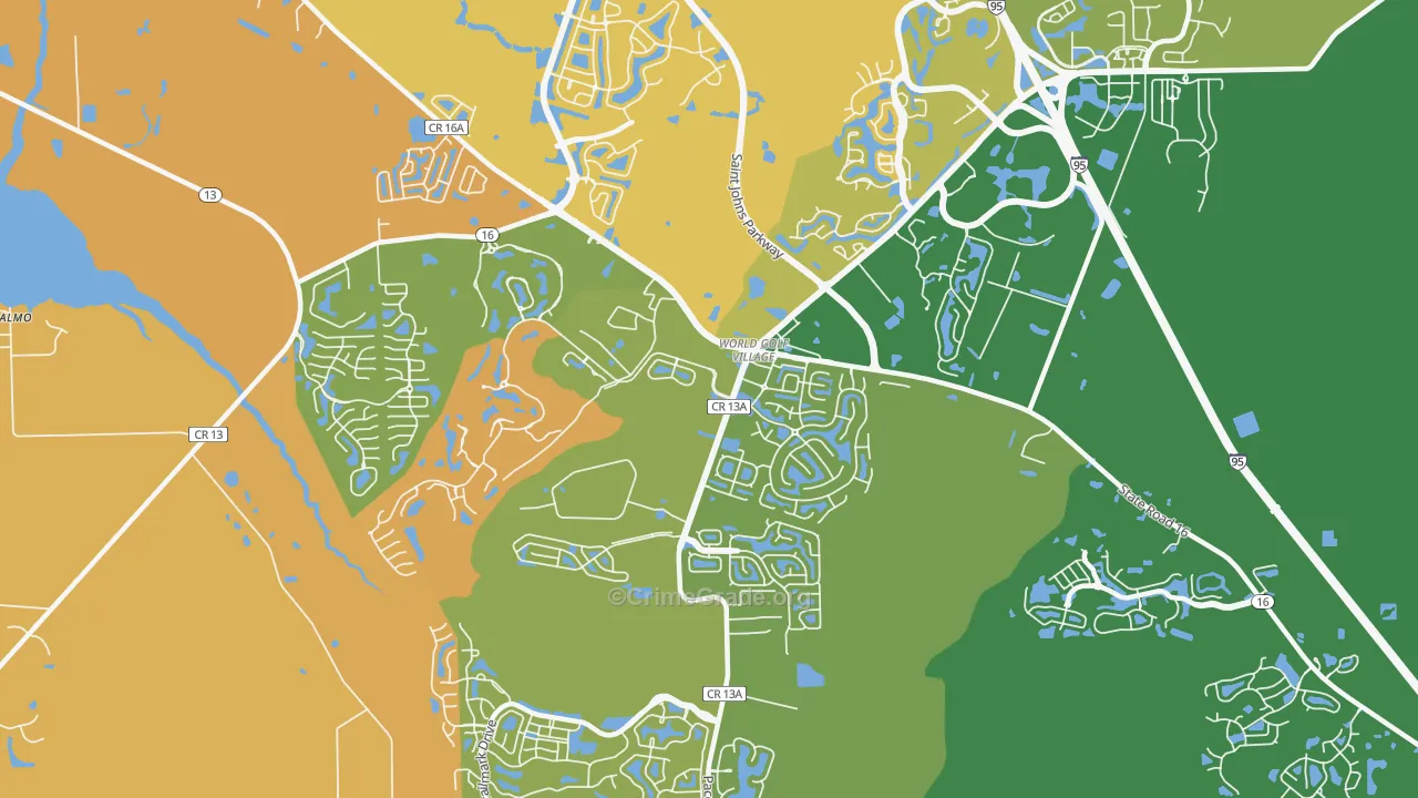 World Golf Village, FL Map of Murder Rates