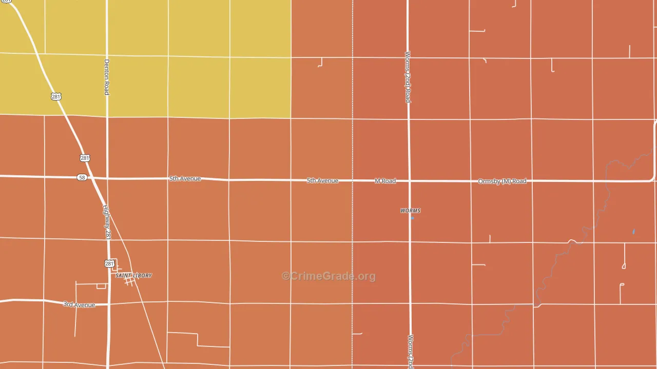 Worms, NE Map of Murder Rates