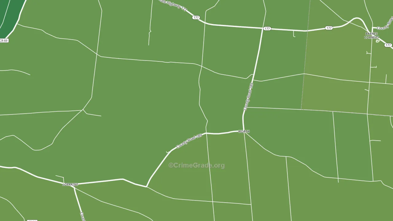 Worth, NY Map of Murder Rates