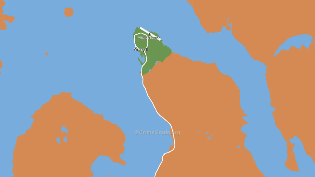 Wrangell, AK Map of Murder Rates